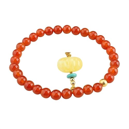 YOPI Geburtsjahr-Armband aus natürlichem rotem Achat for Frauen – Schmuck aus heilenden Edelsteinen von YOPI