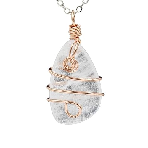 YOPI Halskette mit Anhänger in gewundener Kristallform – eleganter Schmuck for Damen(WhiteCrystal) von YOPI