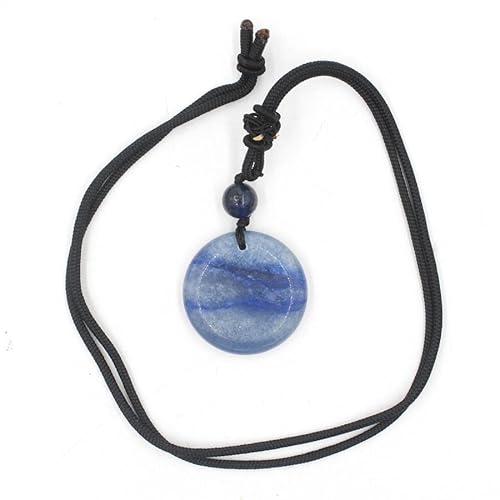 YOPI Halskette mit Kristallscheibe und Knotenseil - eleganter Anhänger für Damen, One Size von YOPI