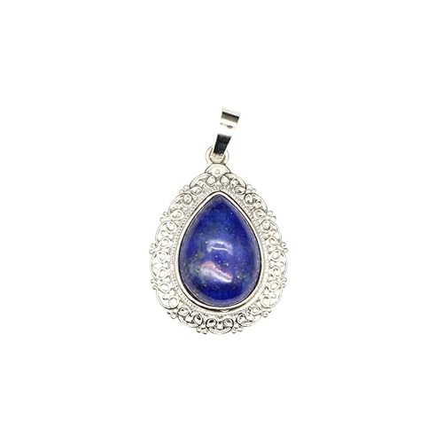 YOPI Halskette mit Tropfenanhänger aus Naturstein mit Amethyst for Damen – eleganter Kristallschmuck(Lapislazuli) von YOPI