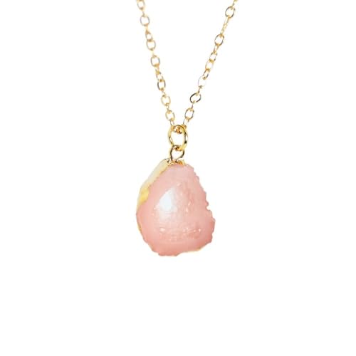 YOPI Halskette mit farbigem Achat-Anhänger for Damen – unregelmäßiger Kristall-Schlüsselbeinkettenschmuck(N2553) von YOPI