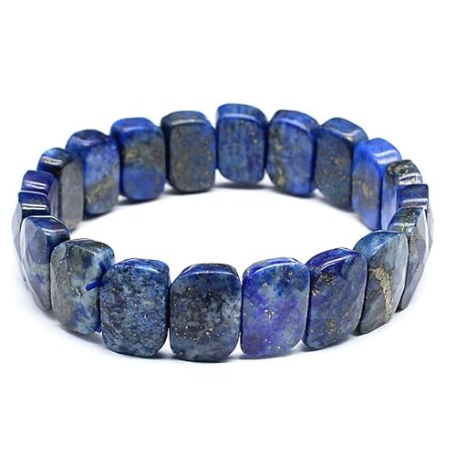 YOPI Handgefertigtes Armband aus Tigerauge und indischem Achat mit Kristallschliff for Damen und Herren(Lapislazuli) von YOPI