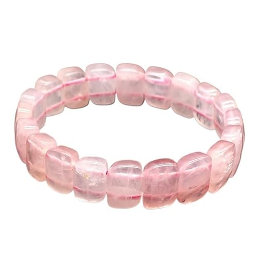YOPI Handgefertigtes Armband aus Tigerauge und indischem Achat mit Kristallschliff for Damen und Herren(Rosequartz) von YOPI