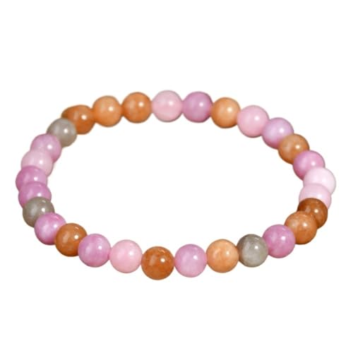 YOPI Handgemachte bunte Natursteinperlenarmbänder for Frauen Kristallschmuck(6mm) von YOPI