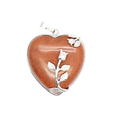 YOPI Jewelry Love Halskette mit Pullover-Anhänger aus Kristall – eleganter Schmuck aus Puderkristall for Damen(SandsStone) von YOPI