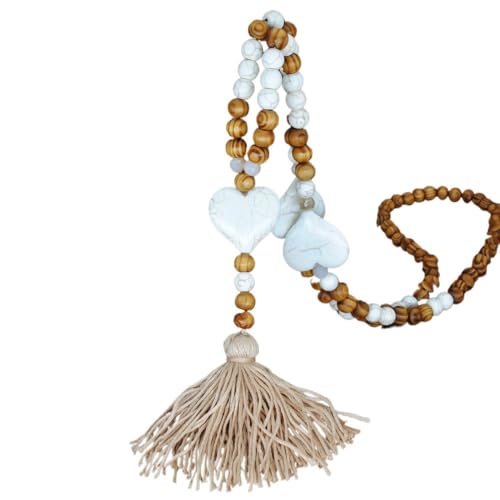 YOPI Lange Halskette for Damen im Retro-Ethno-Stil mit Schmetterlings-Anhänger und Türkis-Quasten-Design(N2210) von YOPI