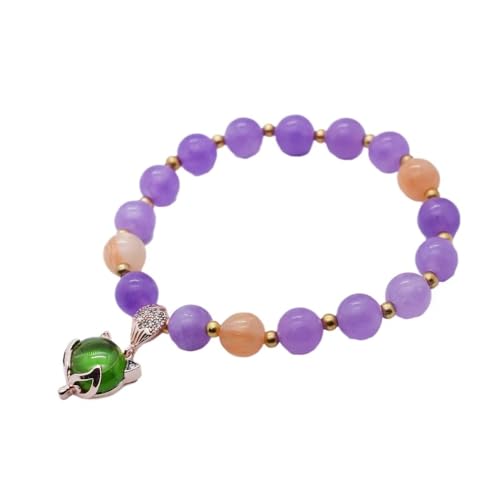 YOPI Natürliche Achat Amethyst Armband Original Anhänger Strang Armbänder Schmuck von YOPI