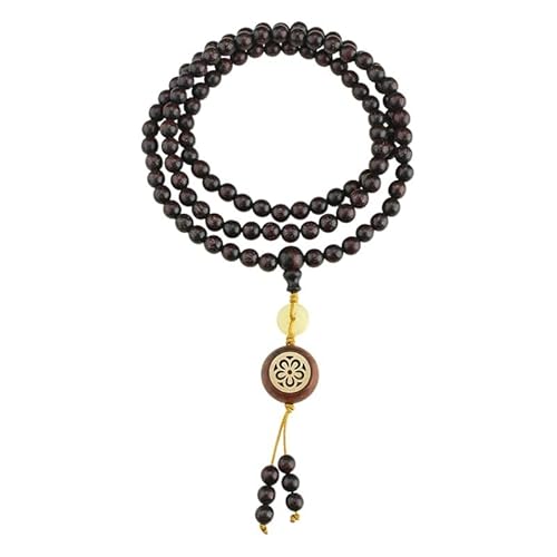 YOPI Natürliches Sandelholzarmband for Damen – Retro-Perlenschmuck im Ethno-Stil mit mehreren Kreisen von YOPI