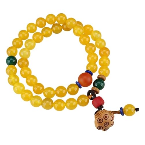 YOPI Natürliches gelbes Achat-Doppelschichtarmband | Ethno-Schmuck aus Holz for Damen YOPI Natürliches gelbes Achat-Doppelschichtarmband | Ethno-Schmuck aus Holz for Damen von YOPI