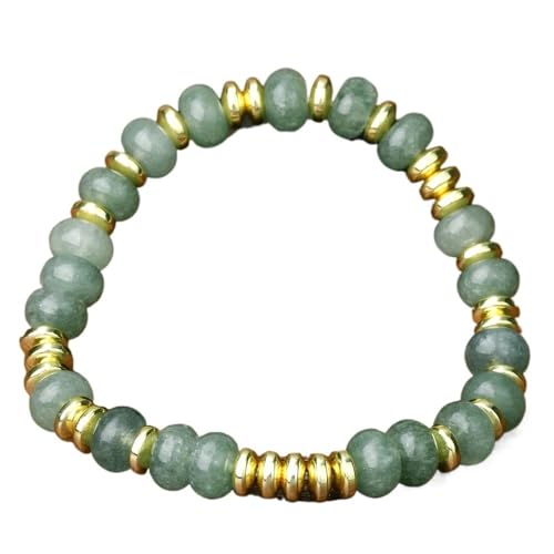 YOPI Naturstein Achat Kristall Perlen Armband for Frauen Schmuck(Lightgreen) von YOPI