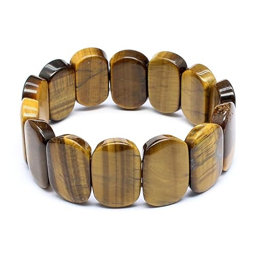 YOPI Naturstein Indischer Achat Schwarz Flash Kristall Schmuck Hand Armband for Frauen(Tigereyestone) von YOPI