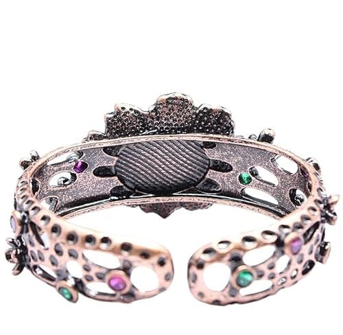YOPI Offenes Armband aus Naturstein im Retro-Stil mit geteiltem Labradorit – stilvoller Kristall-Hohlschmuck for Damen YOPI Offenes Armband aus Naturstein im Retro-Stil mit geteiltem Labradorit – stilvoller Kristall-Hohlschmuck for Damen von YOPI