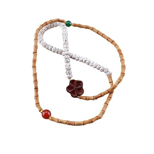 YOPI Retro handgefertigtes zinnoberrotes Armband for Frauen – stilvoller Schmuck aus Perlen for das Lebensjahr(Brown) von YOPI