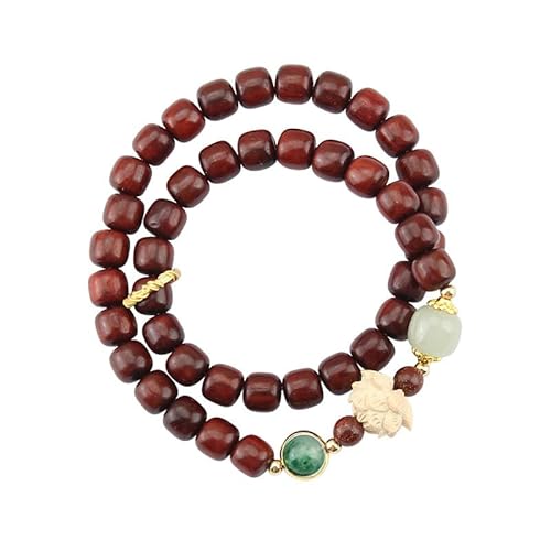 YOPI Sandelholz-Perlenarmband in alter Form, 8 mm, for Damen | Nationales Schild, Spielhandschmuck | Stilvoller Spielperlenschmuck von YOPI
