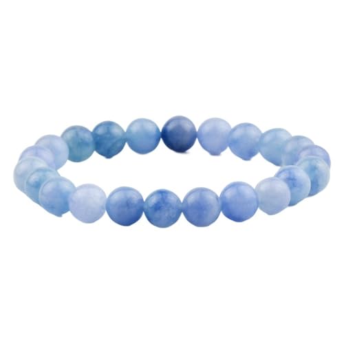 YOPI Sommer Handgemachtes Perlen Aquamarin Armband Kristall Armband von YOPI