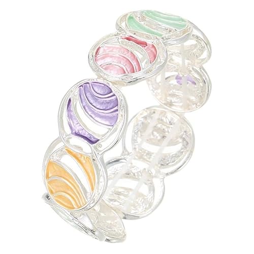 YOPI Stilvolles rundes gestreiftes Cut-Out-Armband for Damen – elastischer Modeschmuck von YOPI