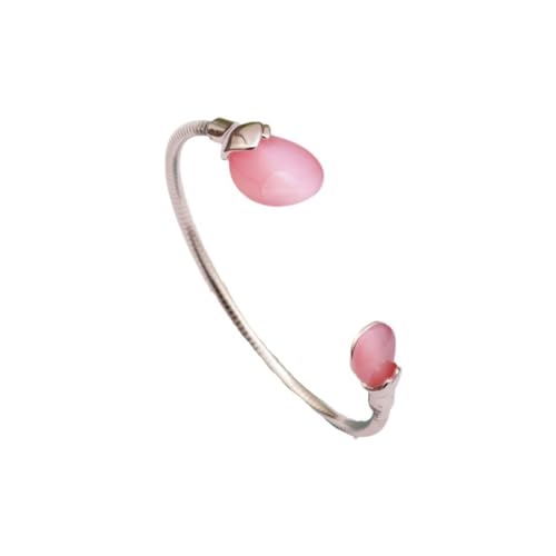 YOPI Verstellbares Armband mit Katzenaugen-Inlay und Wassertropfen for Damen – elegantes Schmuckgeschenk(pink) von YOPI