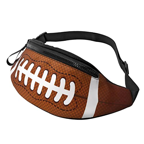 American Football Gürteltasche Reise-Gürteltasche für Damen und Herren Crossbody-Tasche Sling Pocket Gürteltasche mit verstellbarem Riemen für Freizeit-Laufsport, American Football, Einheitsgröße von YOPIGOT