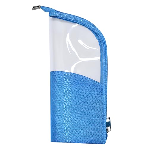 YOQIVEXU Make-up-Pinsel-Etui, hohe Kapazität, tragbar, Stand-Up-Pinselhalter, Reise-Kosmetiktasche, Künstler-Organizer, Tasche, wasserdichte Aufbewahrungstasche, Blau, Transparent YOQIVEXU Make-up-Pinsel-Etui, hohe Kapazität, tragbar, Stand-Up-Pinselhalter, Reise-Kosmetiktasche, Künstler-Organizer, Tasche, wasserdichte Aufbewahrungstasche, Blau, Transparent von YOQIVEXU