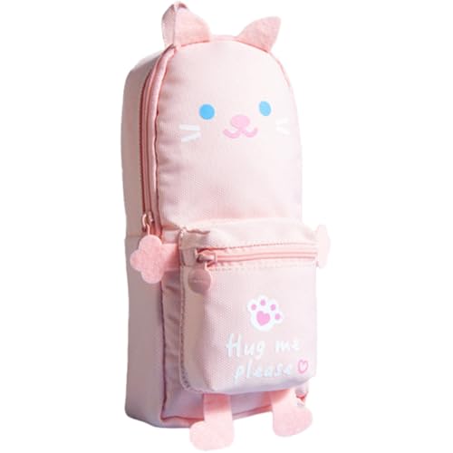 Pinke Katzenpfote Studententasche Bleistifttasche Cartoon Niedliche Schreibwaren Box Kreative Einfache Schreibwaren Tasche Hohe Qualität Nische Kollisionsfreie Stil Studententasche Bleistifttasche von YORISMAL