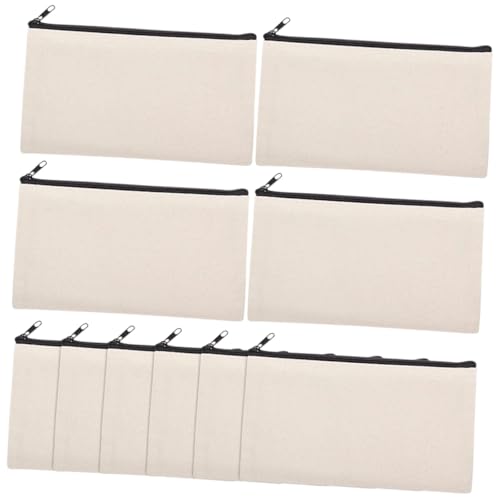 YOSADIER 10 Stücke Leere Kosmetiktaschen Selbstgemacht Wärmeübertragungs Make Up Taschen Große Kapazität Praktische Kulturbeutel für Reisen und Bastelprojekte von YOSADIER