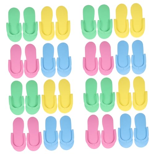 YOSADIER 12 Paare Einweg-faltbare EVA Badeschuhe Damen Herren Rutschfest Schnelltrocknend Reise Hausschuhe Für Spa Hotel Zuhause von YOSADIER