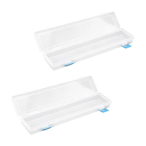 YOSADIER 2 Stück Boxen Transparente Kreidebox Federmäppchen Etui Für Wasserfarbstifte Nützlicher Bleistiftbehälter Transparenter Schreibwarenhalter Schreibwarenetui Für Schüler von YOSADIER