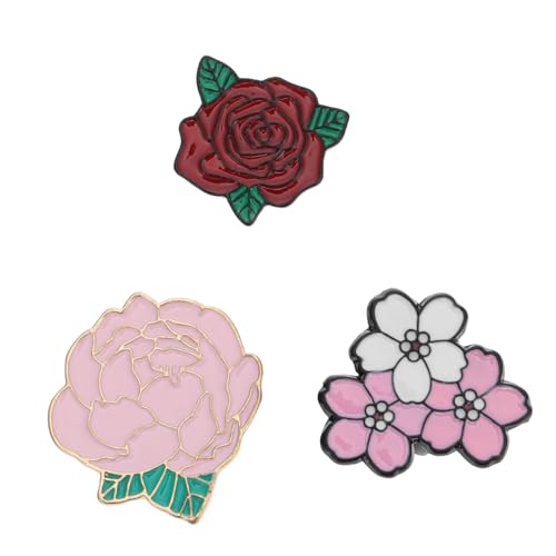 YOSADIER 3stücke Blumenbroschen Für Damen Pastoral Blumen Anstecknadeln Umweltfreundliches Material Vielseitig Einsetzbar Für Kleidung Taschen Und Mehr von YOSADIER