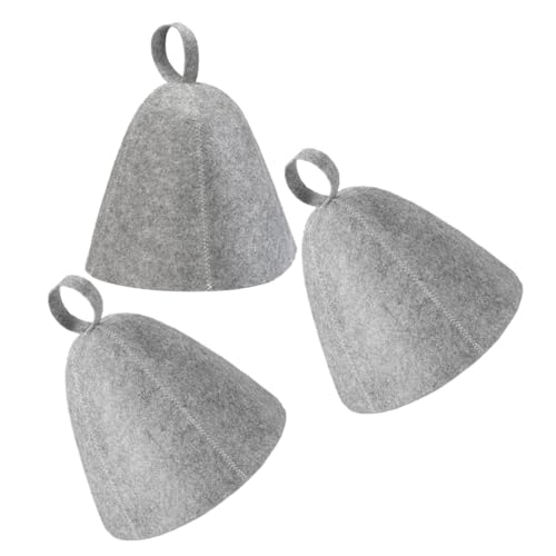 YOSADIER 3stücke Filz Saunahut Für Damen Und Herren Saugfähig Und Wiederverwendbar Badehauszubehör Für Sauna Und Spa Bequemer Kopfbedeckung Mit Aufhängeschlaufe von YOSADIER