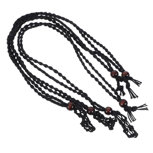 YOSADIER 3stücke Personalisierte Handgewebte Seil-halskettenhalter Für Frauen Einstellbare Leere Kristallkäfig-steinhalter Diy Edelstein-ketten Mesh-anhänger Mit Kordel Charm Zubehör von YOSADIER