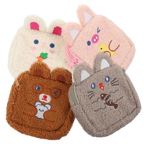 YOSADIER 4 Stück Teiliges Kosmetiktaschen für Damen Praktische Aufbewahrungstaschen für Hygieneartikel Make Up und Kleine Gegenstände Vielseitige Reißverschlusstaschen Zufälligen Designs von YOSADIER