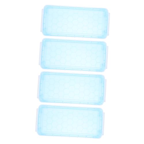 YOSADIER 4Er-Packung Mäppchen Stiftfälle Stifteboxen Storage Boxes aufbwahrungs-Box Blaue Box Pencil Box aufbewahrungsbox für Pencil Cases Stiftbehälter Stiftorganisator Etui Blue von YOSADIER