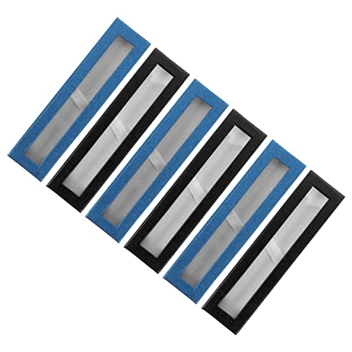 YOSADIER 6stücke Teilige Aufbewahrungsboxen Aus Strapazierfähigem Papier Leicht Und Tragbar Mit Klarem Fenster Für Stifte Kugelschreiber Und Andere Schreibwaren Für Täglichen Bedarf von YOSADIER