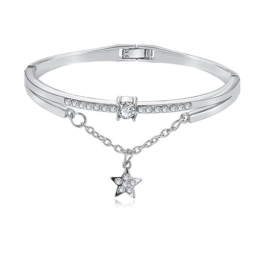 YOSADIER Armband aus Legierung Sternarmband Stern Frauen Armband Stern-Handschmuck Silber YOSADIER Armband aus Legierung Sternarmband Stern Frauen Armband Stern-Handschmuck Silber von YOSADIER