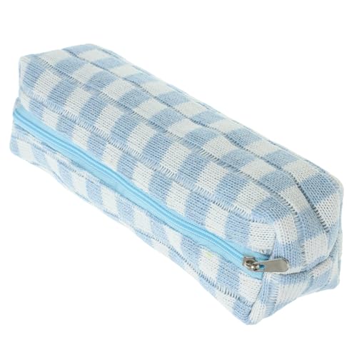 YOSADIER Große Kapazität Federmäppchen Karierter Stifetasche Mit Reißverschluss Handliche Aufbewahrungstasche Für Schule Makeup Und Outdoor-aktivitäten von YOSADIER