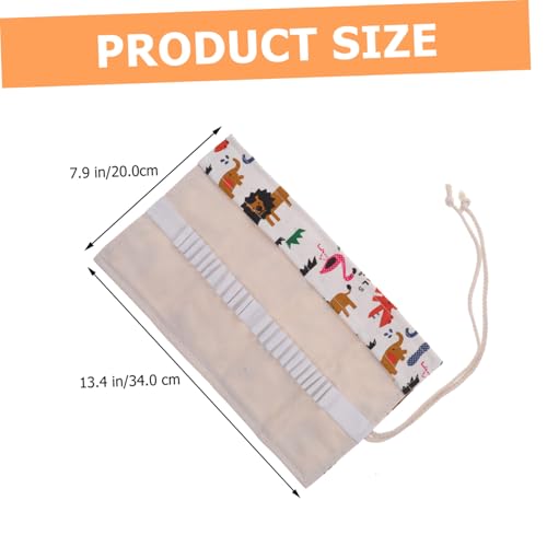 YOSADIER Großes Federmäppchen Rollmäppchen aus Canvas Multifunktionale Organizer Tasche für Buntstifte Platzsparende Aufbewahrung mit Vielen Fächern für Schüler und Künstler von YOSADIER