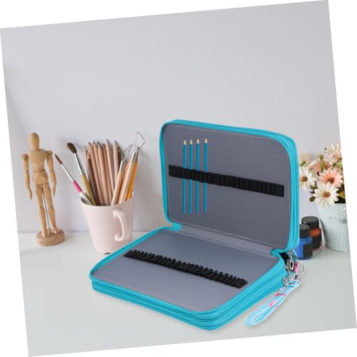 YOSADIER Großes Zeichnungsstiftetui mit Fächern PU Federmäppchen mit Krokodilmuster Langlebige Stifttasche für Schüler und Künstler Vielseitige Aufbewahrung für Bleistifte und Schreibwaren von YOSADIER