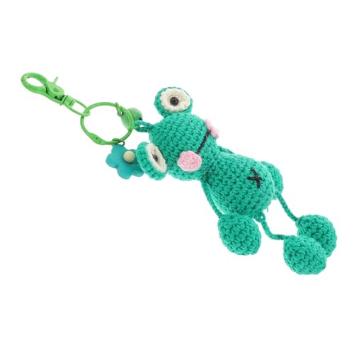 YOSADIER Kawaii Schlüsselanhänger mit Gehäkeltem Frosch Einzigartiger und Kreativer Schlüsselring für Damen für Taschen und Rucksäcke Handgefertigtes für Frauen und Mädchen von YOSADIER