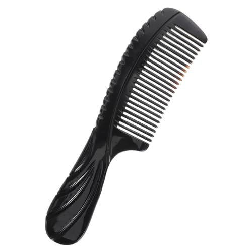 YOSADIER Ox Horn Massage Kamm mit Feiner Zahnung Ergonomischer Griff Leicht und Tragbar Natürliche Materialqualität Beruhigende Kopfhautmassage für Frauen zum Haarglätten und von YOSADIER