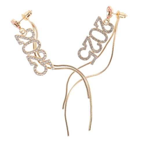 YOSADIER Zahlenohrringe Mit Quaste Alloy-ohrhänger Für Damen Besondere Party-accessoires Mit Einzigartigem Design Für Festliche Anlässe Und Besondere Anlässe von YOSADIER