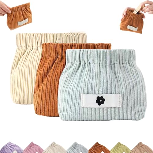 Elastische Tragbare Reise-Make-up-Tasche, Tragbare Reise-Organizer-Tasche, Große Kapazität, Kleiner Süßer Aufbewahrungs-Organizer for Haar-Accessoires Und Schmuck(3pcsb) von YOSEDVCB