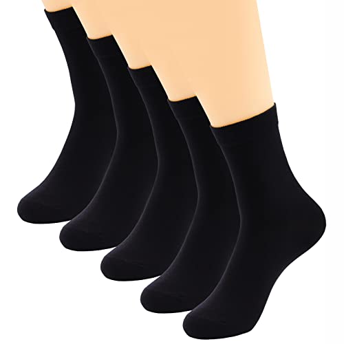 YOSENDE Socken Herren Business Sportsocken 5 Paar Baumwolle Schwarz von YOSENDE