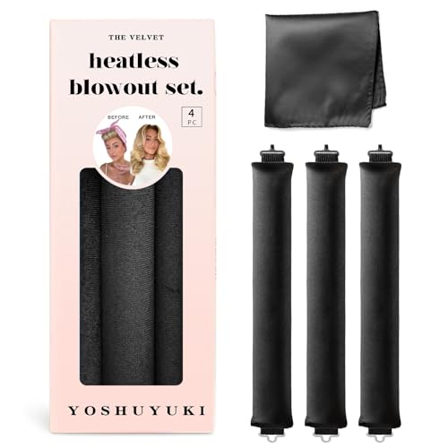 YOSHUYUKI Heatless Hair Curler to Sleep in No Heat Velvet Heatless Curls Overnight Rods Curling Set Jumbo Large Foam Sponge Hair Rollers Curlers for Long Short Hair Volume Women Styling Tools Black YOSHUYUKI Heatless Hair Curler to Sleep in No Heat Velvet Heatless Curls Overnight Rods Curling Set Jumbo Large Foam Sponge Hair Rollers Curlers for Long Short Hair Volume Women Styling Tools Black von YOSHUYUKI