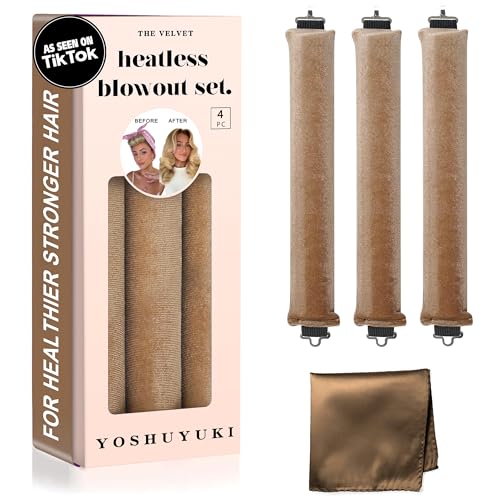 YOSHUYUKI Heatless Hair Curler to Sleep in No Heat Velvet Heatless Curls Overnight Rods Curling Set Jumbo Large Foam Sponge Hair Rollers Curlers for Long Short Hair Volume Women Styling Tools Blonde YOSHUYUKI Heatless Hair Curler to Sleep in No Heat Velvet Heatless Curls Overnight Rods Curling Set Jumbo Large Foam Sponge Hair Rollers Curlers for Long Short Hair Volume Women Styling Tools Blonde von YOSHUYUKI