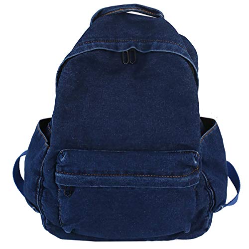 YOSICIL Damen Herren Rucksack Jeansstoff Denim Vintage Jeans Rucksäcke Studenten Schulrucksack Mädchen Jungen Teenager Tagesrucksack für Reisen Arbeit Daypack Outdoorrucksack von YOSICIL