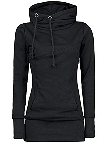 YOSICIL Damen Kapuzenpullover Einfarbig Hoodie mit Kapuze Damen Pullover Langarm Pulli Slim Fit Kapuzenpulli Casual Oberteile Lässig Sweatshirt Sportbekleidung Herst Winter Frühling S-2XL von YOSICIL