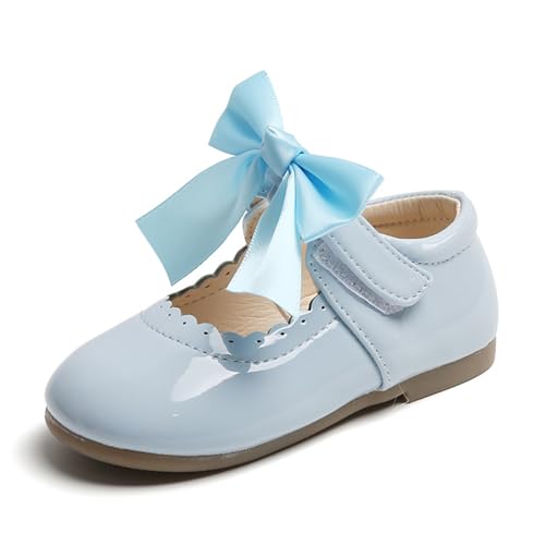 YOSICIL Klassische Lederschuhe Mädchen Mary Jane Schuhe Kleinkind Ballerina Shoes Sandalen Schleifen Geburtstagsparty Halloween Weihnachten Karneval Schulschuhe Kindergarten Geschenk, Lichtblau, 27 YOSICIL Klassische Lederschuhe Mädchen Mary Jane Schuhe Kleinkind Ballerina Shoes Sandalen Schleifen Geburtstagsparty Halloween Weihnachten Karneval Schulschuhe Kindergarten Geschenk, Lichtblau, 27 von YOSICIL