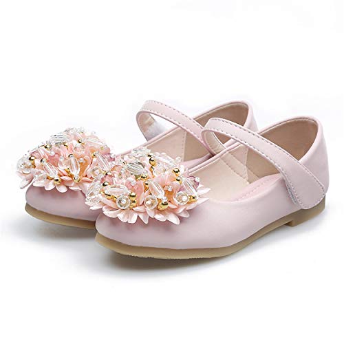 YOSICIL Mädchen Prinzessin Tanzchuhe Flamenco Schuhe zum Abendkleid Leder Ballerinas Ballettschuhe Kinder Partei Festschuhe Karneval Halloween Weihnachten Tanzball Party 25-36 von YOSICIL