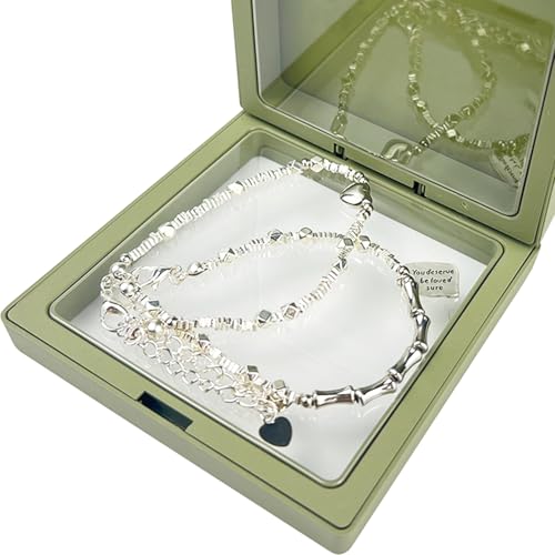YOSKAEDI Damen Armband 2er Set | Charm Armband mit Herz-Anhänger & Deserved to Love Gravur | Personalisiertes Elastisches Armband | für Frauen YOSKAEDI Damen Armband 2er Set | Charm Armband mit Herz-Anhänger & Deserved to Love Gravur | Personalisiertes Elastisches Armband | für Frauen von YOSKAEDI