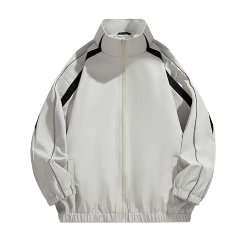 YOSUWOAI Puffer Jacket Herren Farbblock Winterjacke Stehkragen Arbeitsjacke Winddicht Windbreaker Outdoor Fahrradjacke Bequem Laufjacke Warm Windjacke Y2K Teenager Loose Fit Collegejacke von YOSUWOAI